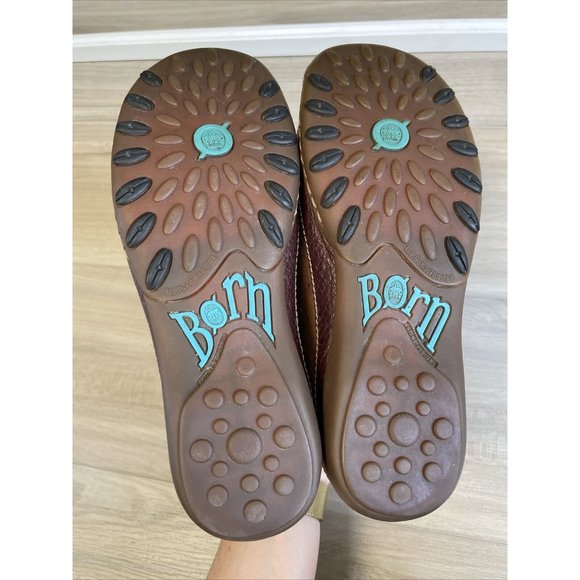 Born Size 6.5 W0578 Hawkeye Brown Leather Lace Up Shoes Oxfords Womens "Bowling" - Picture 4 of 11